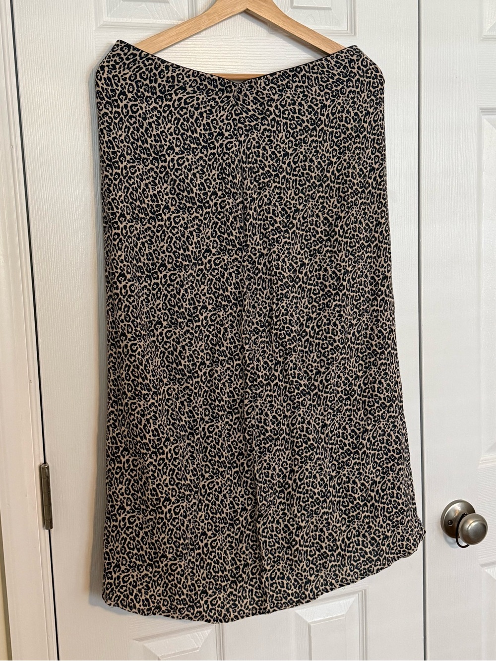 American Eagle Outfitters Leopard Print Midi Skirt - Black & Tan